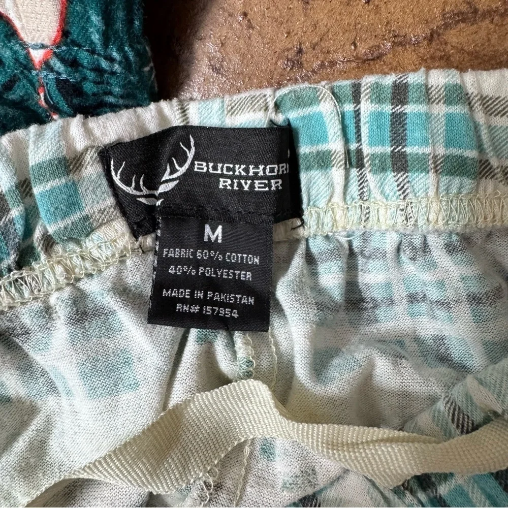 Kids 2 Pack Of Festive and Plaid Bottoms Set Size M